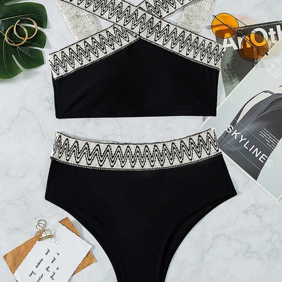 High waisted two pieces swimsuit - Picture 4 of 12